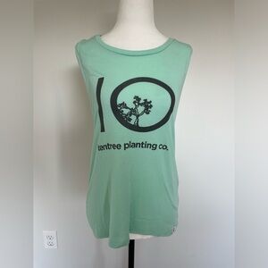 Tentree Planting Co. Teal Tank Top - Size Medium